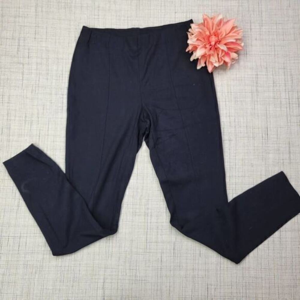 J Jill Ponte Knit Leggings Womens Size S Black Pull On Mid Rise Stretch